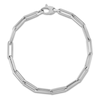 Thumbnail Image 1 of Paperclip Chain Bracelet 4.2mm 14K White Gold 7.5&quot;