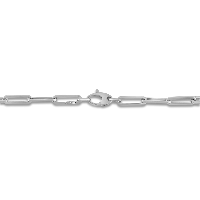 Main Image 2 of Paperclip Chain Bracelet 4.2mm 14K White Gold 7.5&quot;