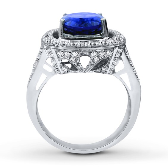 Tanzanite Ring 7/8 ct tw Diamonds 14K White Gold | Fashion Rings ...