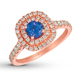 Le Vian Natural Tanzanite Ring 7/8 ct tw Diamonds 14K Strawberry Gold