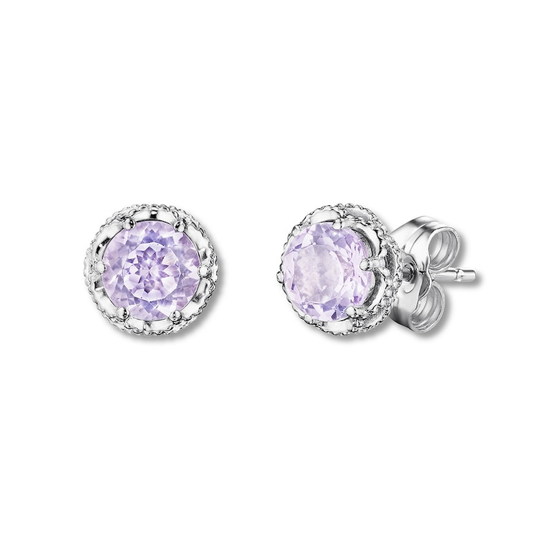 Tacori Amethyst Earrings Sterling Silver