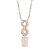 Thumbnail Image 1 of Le Vian Natural Opal Necklace 1/8 ct tw Diamonds 14K Strawberry Gold