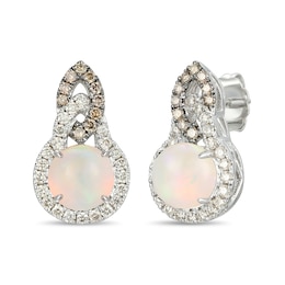 Le Vian Natural Opal Earrings 1/2 ct tw Diamonds 14K Vanilla Gold