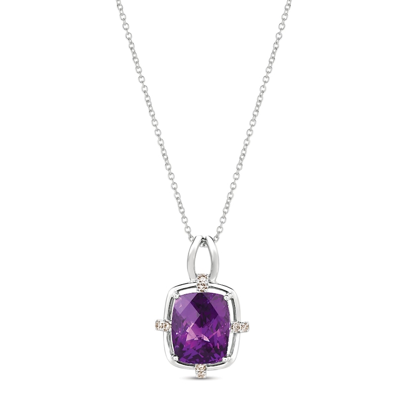 Main Image 1 of Le Vian Amethyst Necklace 1/6 ct tw Diamonds 14K Vanilla Gold