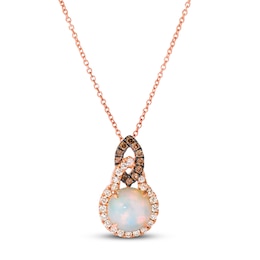 Le Vian Natural Opal Necklace 1/3 ct tw Diamonds 14K Strawberry Gold