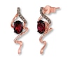 Thumbnail Image 1 of Le Vian Garnet Earrings 1/6 ct tw Diamonds 14K Strawberry Gold