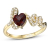 Thumbnail Image 0 of Le Vian Natural Garnet Heart Ring 1/4 ct tw Diamonds 14K Honey Gold 6.0mm
