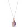 Thumbnail Image 1 of Le Vian Natural Amethyst Necklace 1/3 ct tw Diamonds 14K Strawberry Gold