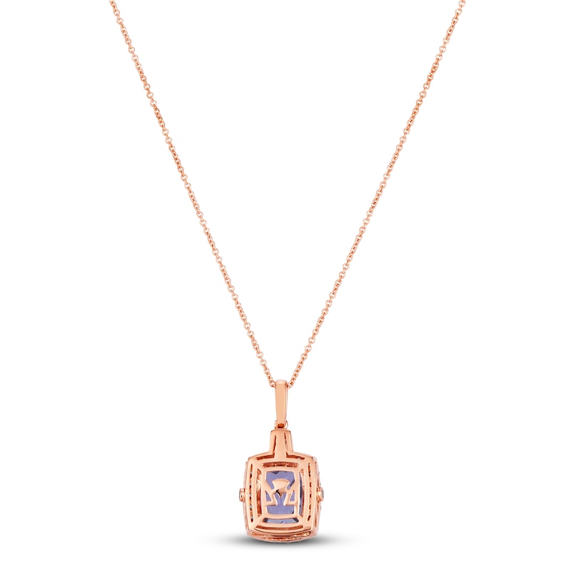 Le Vian Natural Amethyst Necklace 1/3 ct tw Diamonds 14K Strawberry Gold