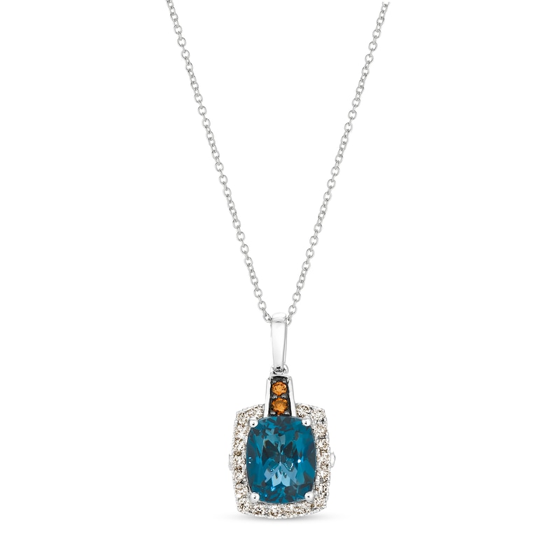 Main Image 1 of Le Vian Natural Topaz Necklace 1/3 ct tw Diamonds 14K Vanilla Gold