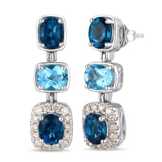 Le Vian Natural Topaz Earrings 1/4 ct tw Diamonds 14K Vanilla Gold | Jared