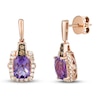 Thumbnail Image 1 of Le Vian Natural Amethyst Earrings 1/2 ct tw Diamonds 14K Strawberry Gold