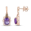 Thumbnail Image 2 of Le Vian Natural Amethyst Earrings 1/2 ct tw Diamonds 14K Strawberry Gold