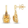 Thumbnail Image 2 of Le Vian Natural Citrine Earrings 1/2 ct tw Diamonds 14K Honey Gold