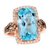 Thumbnail Image 1 of Le Vian Natural Blue Topaz Ring 1/2 ct tw Diamonds 14K Strawberry Gold