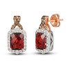 Thumbnail Image 1 of Le Vian Natural Garnet Earrings 1/2 ct tw Diamonds 14K Two-Tone Gold