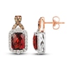 Thumbnail Image 2 of Le Vian Natural Garnet Earrings 1/2 ct tw Diamonds 14K Two-Tone Gold