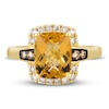 Thumbnail Image 4 of Le Vian Natural Citrine Ring 1/3 ct tw Diamonds 14K Honey Gold