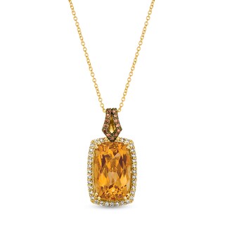 Le Vian Natural Citrine Necklace 3/8 ct tw Diamonds 14K Honey Gold | Jared