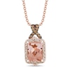 Thumbnail Image 0 of Le Vian Natural Morganite Necklace 1/3 ct tw Diamonds 14K Strawberry Gold