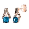 Thumbnail Image 0 of Le Vian Natural Blue Topaz Earrings 1/8 ct tw Diamonds 14K Strawberry Gold