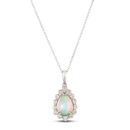 Le Vian Natural Opal Necklace 1/4 ct tw Diamonds 14K Vanilla Gold