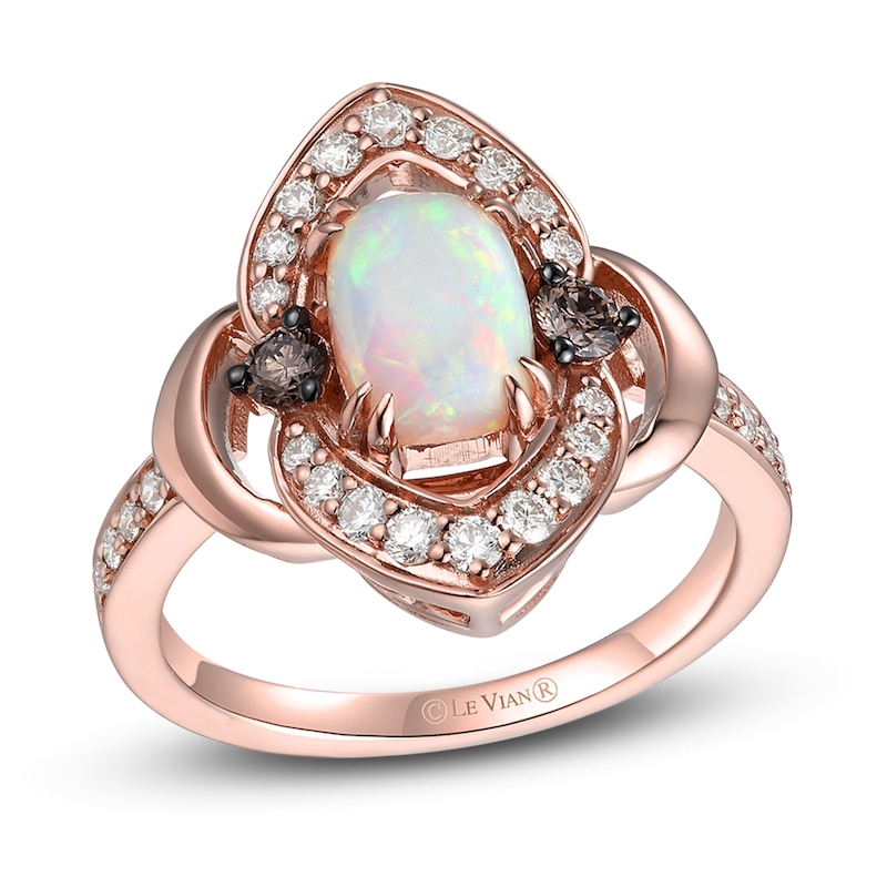 Le Vian Natural Opal Ring 1/2 ct tw Diamonds 14K Strawberry Gold