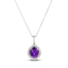 Thumbnail Image 1 of Le Vian Natural Amethyst Necklace 1/6 ct tw Diamonds 14K Vanilla Gold