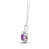 Thumbnail Image 2 of Le Vian Natural Amethyst Necklace 1/6 ct tw Diamonds 14K Vanilla Gold