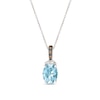 Thumbnail Image 1 of Le Vian Natural Aquamarine Necklace 1/20 ct tw Diamonds 14K Vanilla Gold