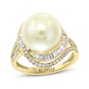 Thumbnail Image 1 of Effy Freshwater Cultured Pearl Ring 1/2 ct tw Diamonds 14K Yellow Gold