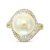 Thumbnail Image 4 of Effy Freshwater Cultured Pearl Ring 1/2 ct tw Diamonds 14K Yellow Gold