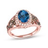 Thumbnail Image 0 of Le Vian Natural Blue Topaz Ring 1/2 ct tw Diamonds 14K Strawberry Gold