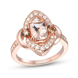 Le Vian Natural Morganite Ring 1/2 ct tw Diamonds 14K Strawberry Gold