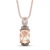 Thumbnail Image 0 of Le Vian Natural Morganite Necklace 1/6 ct tw Diamonds 14K Strawberry Gold