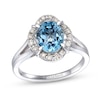 Thumbnail Image 1 of Le Vian Natural Blue Topaz Ring 1/6 ct tw Diamonds 14K Vanilla Gold