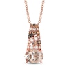 Thumbnail Image 0 of Le Vian Natural Morganite Necklace 1/6 ct tw Diamonds 14K Strawberry Gold