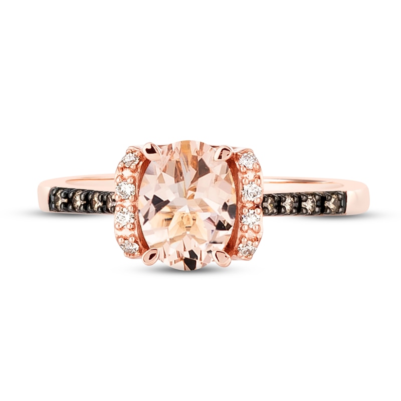 Main Image 2 of Le Vian Natural Morganite Ring 1/10 ct tw Diamonds 14K Strawberry Gold