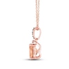 Thumbnail Image 2 of Le Vian Natural Morganite Necklace 1/20 ct tw Diamonds 14K Strawberry Gold