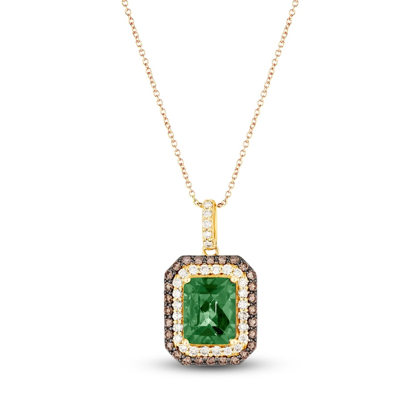 Le Vian Natural Emerald Pendant 5/8 ct tw Diamonds 14K Honey Gold | Jared