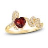 Thumbnail Image 1 of Le Vian Natural Garnet Heart Ring 1/4 ct tw Diamonds 14K Honey Gold