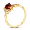 Thumbnail Image 3 of Le Vian Natural Garnet Heart Ring 1/4 ct tw Diamonds 14K Honey Gold