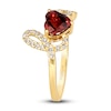 Thumbnail Image 4 of Le Vian Natural Garnet Heart Ring 1/4 ct tw Diamonds 14K Honey Gold