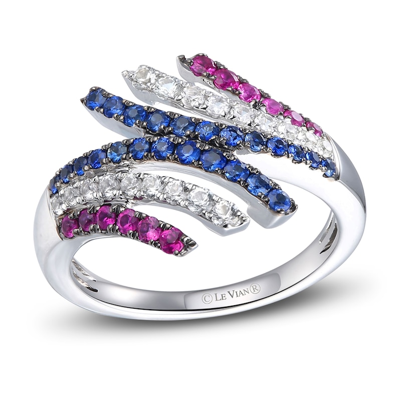 Main Image 1 of Le Vian Natural Sapphire & Natural Ruby Ring 14K Vanilla Gold