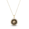 Thumbnail Image 1 of Le Vian Chocolate Cultured Pearl Necklace 3/8 ct tw Diamonds 14K Honey Gold