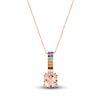 Thumbnail Image 1 of Le Vian Natural Morganite/Garnet/Citrine/Sapphire/ Amethyst/Diamond Accent Necklace 14K Strawberry Gold