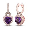 Thumbnail Image 0 of Le Vian Natural Amethyst Earrings 5/8 ct tw Diamonds 14K Strawberry Gold