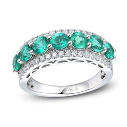 Le Vian Natural Emerald Ring 1/3 ct tw Diamonds Platinum