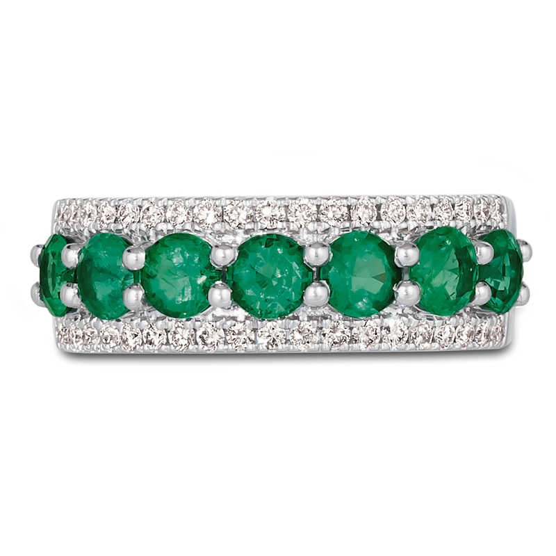 Le Vian Natural Emerald Ring 1/3 ct tw Diamonds Platinum