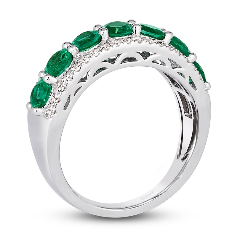 Le Vian Natural Emerald Ring 1/3 ct tw Diamonds Platinum